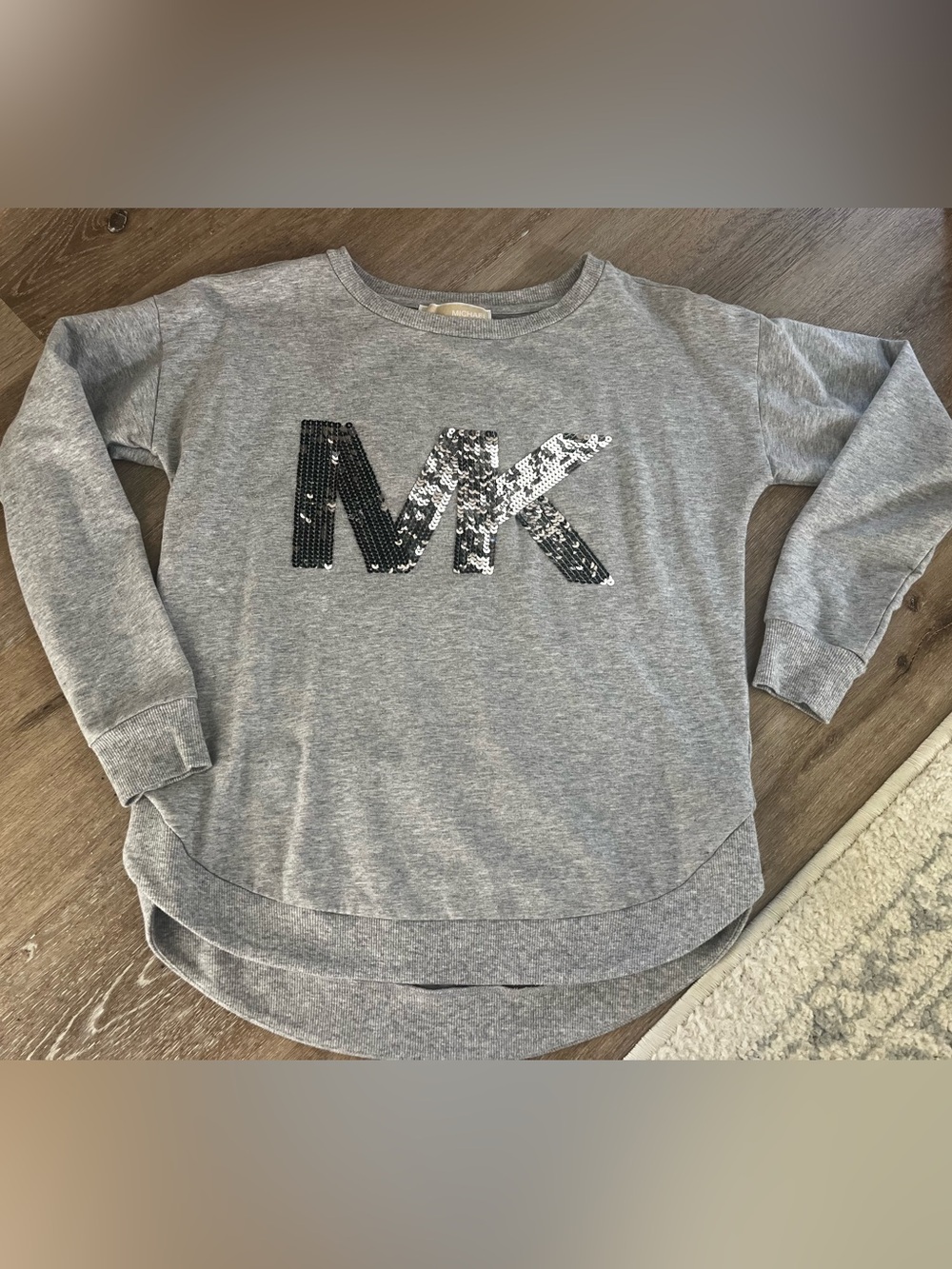 Michael Kors Gray MK Sequin Sweatshirt